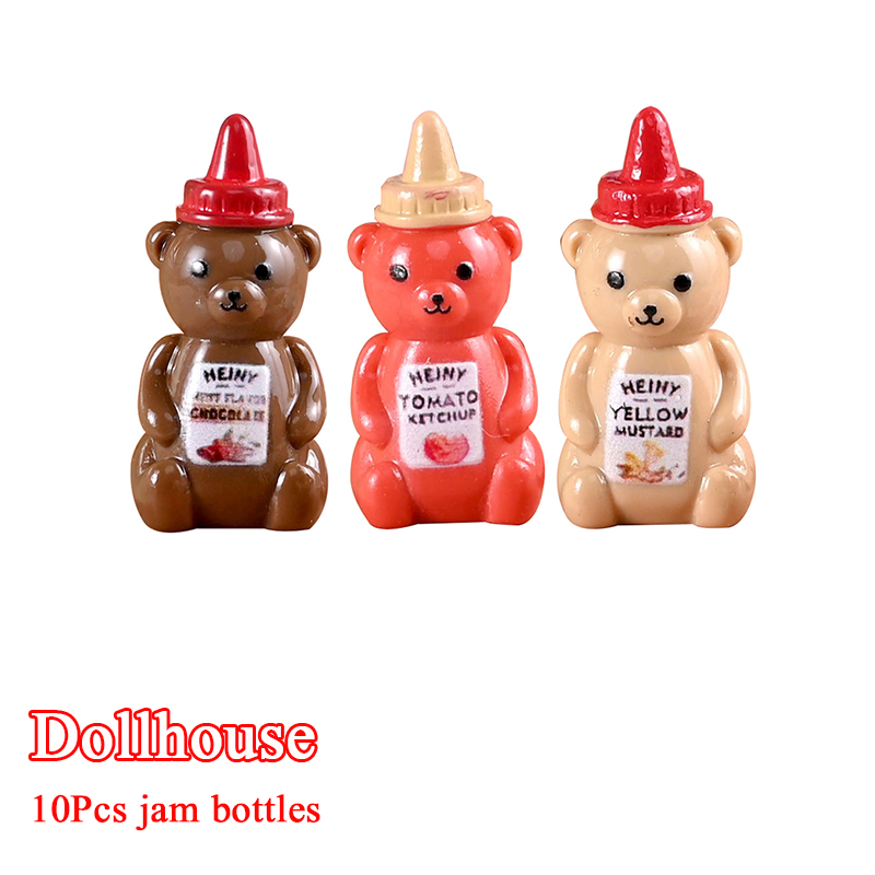 Dollhouse Furniture Set - 10Pcs 1/12 Dollhouse Simulated Little Bear