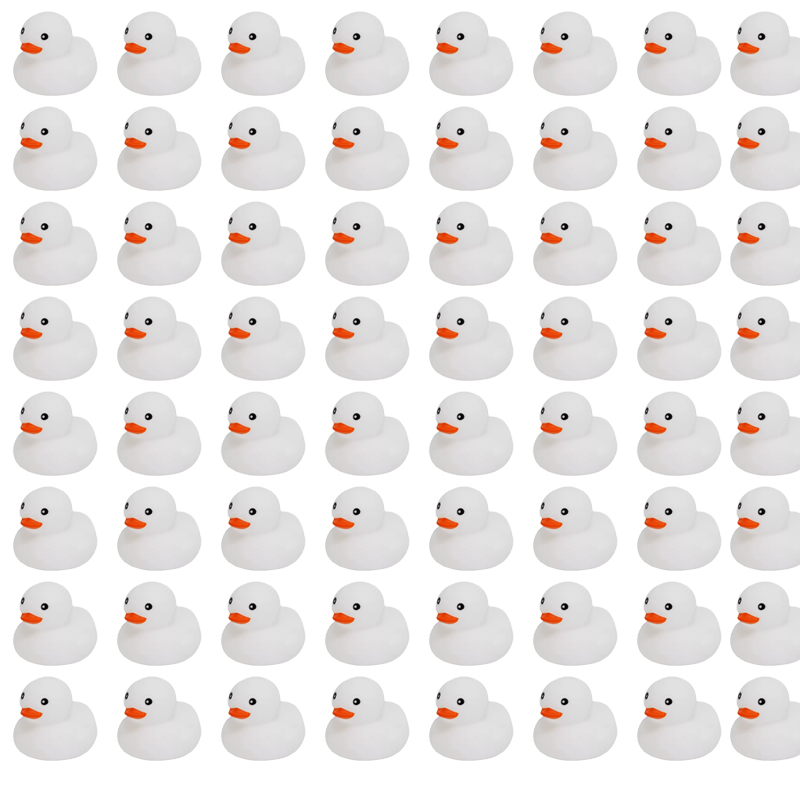 Rubber Duck Bath - 6/12/24 pcs White Rubber Ducks in