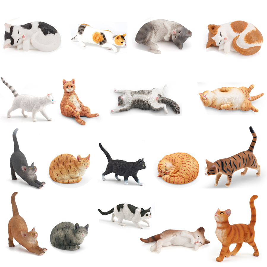 Kids Toys Under 1 Year - Realistic Cute Kitty Lazy Pastoral Cat
