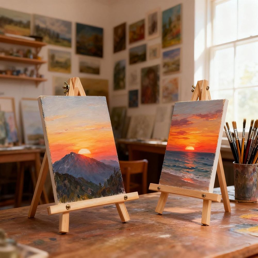 6 Pack 9 Inch Wood Easels, Tab - Kids Art Easel review and price