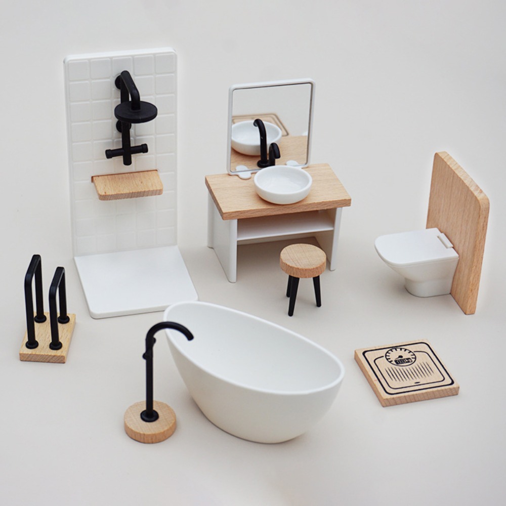 1:12 Dollhouse Simulation Bath - Dollhouse Furniture Set review and price