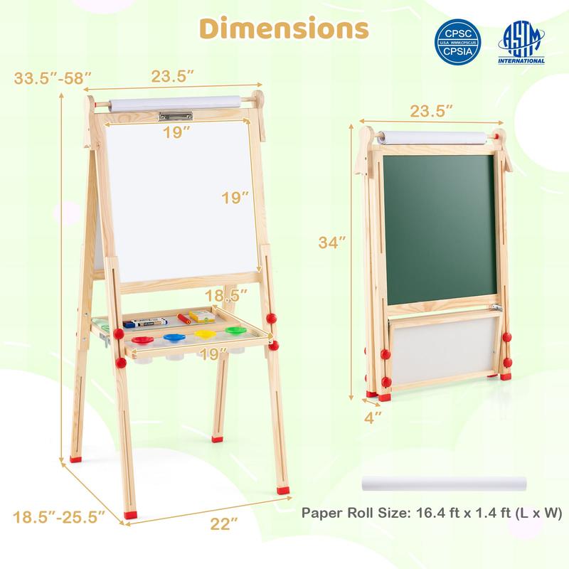 3-in-1 Double-Sided Folding Wo - Kids Art Easel review and price